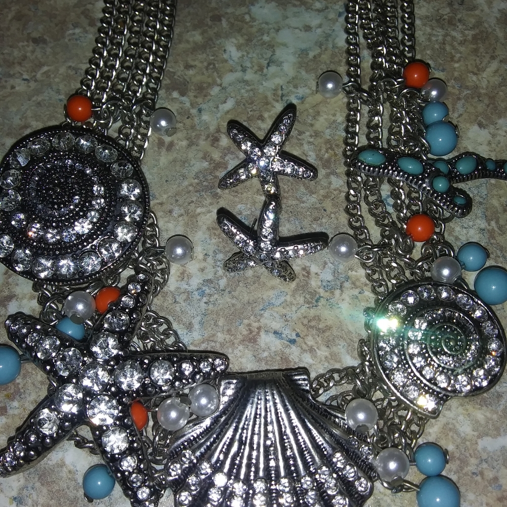 3/$20 Seashell Necklace & Starfish Earrings......